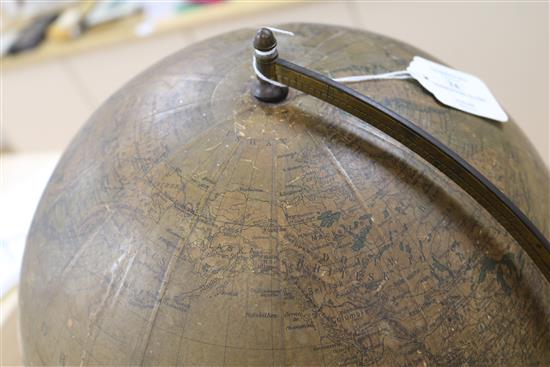 A Swedish 12 inch terrestrial globe c.1900 height 59cm